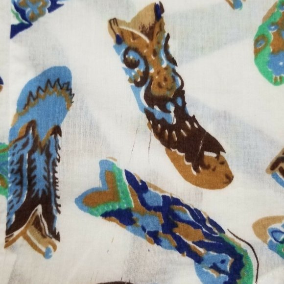 Gordon James Women's Cowboy Boot Graphic Button Up Longsleeve Shirt Size Medium - Picture 3 of 4